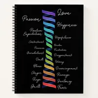 Law of Attraction Rainbow Spiral Emotional Scale Notebook