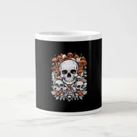 Whimsigoth Skulls & Mushrooms Vintage Botanical Ae Giant Coffee Mug