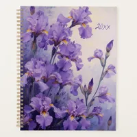 Iris Floral Spiral-Bound Planner Botanical Spring