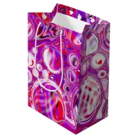 Red and Purple Fluid Art Medium Gift Bag