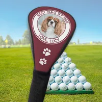 Custom Dog Best Dad Ever Red Photo Golf Head Cover
