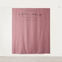 Future Mrs Bridal Shower Pink Photo Background Tapestry