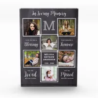 In Loving Memory Unique Picture Collage Memorial Photo Block