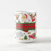 Vintage Christmas Monogram Name | Coffee Mug