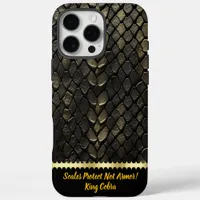 Black And Gold SnakePatterns iPhone 16 Pro Max Case