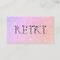 *~*  Pastel REIKI Ivy Typography Abstract Business Card