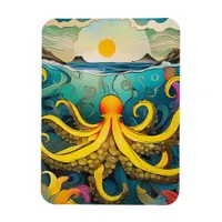 Yellow Octopus Magnet