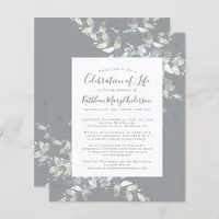 Budget Eucalyptus Celebration of Life Invitation