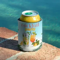 Blue tropical cocktail party can cooler