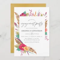 Watercolor Safari Engagement Party Invitation