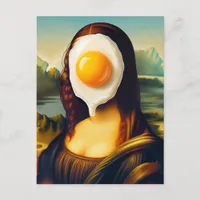 Mona Egg on Her Face Parody fine art Postcard