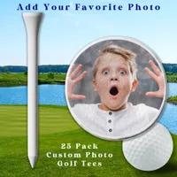 Custom Photo Simple Personalized Birthday Golfer Golf Tees