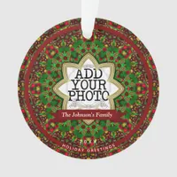 Christmas Holiday Star Family Keepsake Photo Plate Ornament