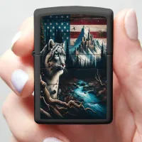 Snow Leopard by the Creek Zippo Lighter