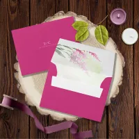 Wildflower Wedding Watercolor Fuchsia ID954 Envelope