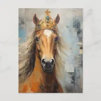 Adorable Horse in a Crown Postcard