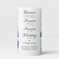 In Loving Memory 3 Photo Heaven Wedding Memorial  Pillar Candle