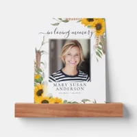 In Loving Memory Sunflower Memorial Photo Picture Ledge