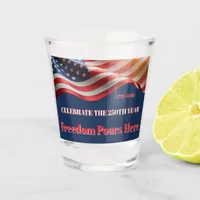 Stars & Sips 1776–2026 • Celebrate 250 Years Shot Glass