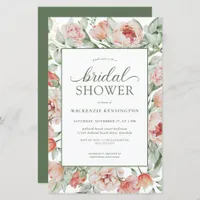 BUDGET Floral Blush Sage Green Bridal Shower