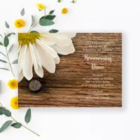 Rustic White Daisy Country Barn Homecoming Dance Invitation