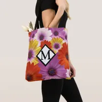 Colorful Medley of African Daisies Flowers Tote Bag