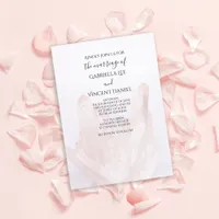 Light Blush Pink Crystals Wedding Invitation