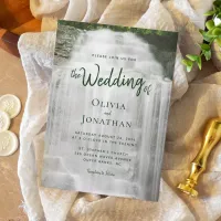 Misty Waterfall Nature Wedding Invitation