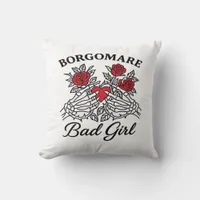 Bgm Bad Girl II Classic - Skeleton Heart Hands  Throw Pillow