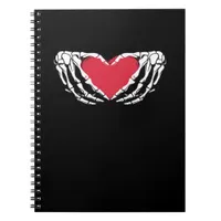 Cool Classic Funny Skeleton Hands Heart - Valentin Notebook
