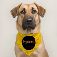 Personalized Gold Dinosaur Hide Pet Bandana Collar