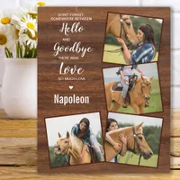 Horse Photo Rustic Remembrance Keepsake Memorial Plaque