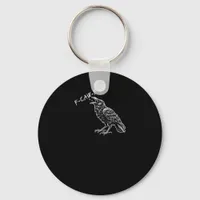 Crow F-Caw-F Funny Vintage Graphic Keychain