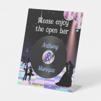 Customizable Disco Wedding Tabletop Sign