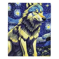 A Wolf in The Starry Night Jigsaw Puzzle