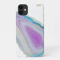 *~* Rainbow Agate Gold Glitter Pastel iPhone 11 Case