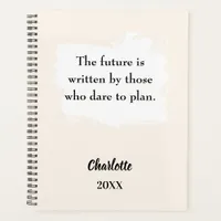 Beige cream inspirational quote 2026 planner
