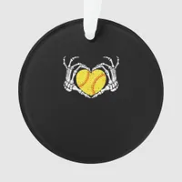 Skeleton Hands Heart Halloween Costume Softball Wo Ornament
