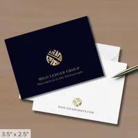 Modern Professional Gold Logo  Note Card