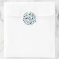 Retro “Let’s Disco” Disco Ball Birthday Party Classic Round Sticker
