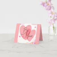 Cute Hearts Be Mine Valentines Day Card