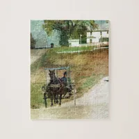 Three Amish Buggies Jigsaw Puzzle