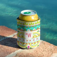 Fiesta Serape Monogram Can Cooler