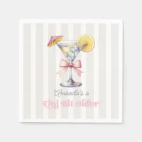 Tini Bit Older Preppy Martini Birthday Cocktail Napkins