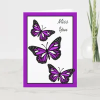 Miss You, Pretty Butterflies Card