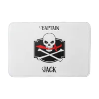 Personalized Jolly Roger (Cutlass) Bath Mat