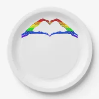 Bone Hands Heart Classic Style Paper Plates