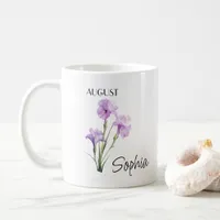 August Flower Personalized Coffee Mug