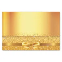 Gold elegant bow tissue paper