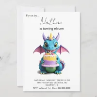 *~* Happy  Baby Dragon Photo AP88 Birthday Party Invitation